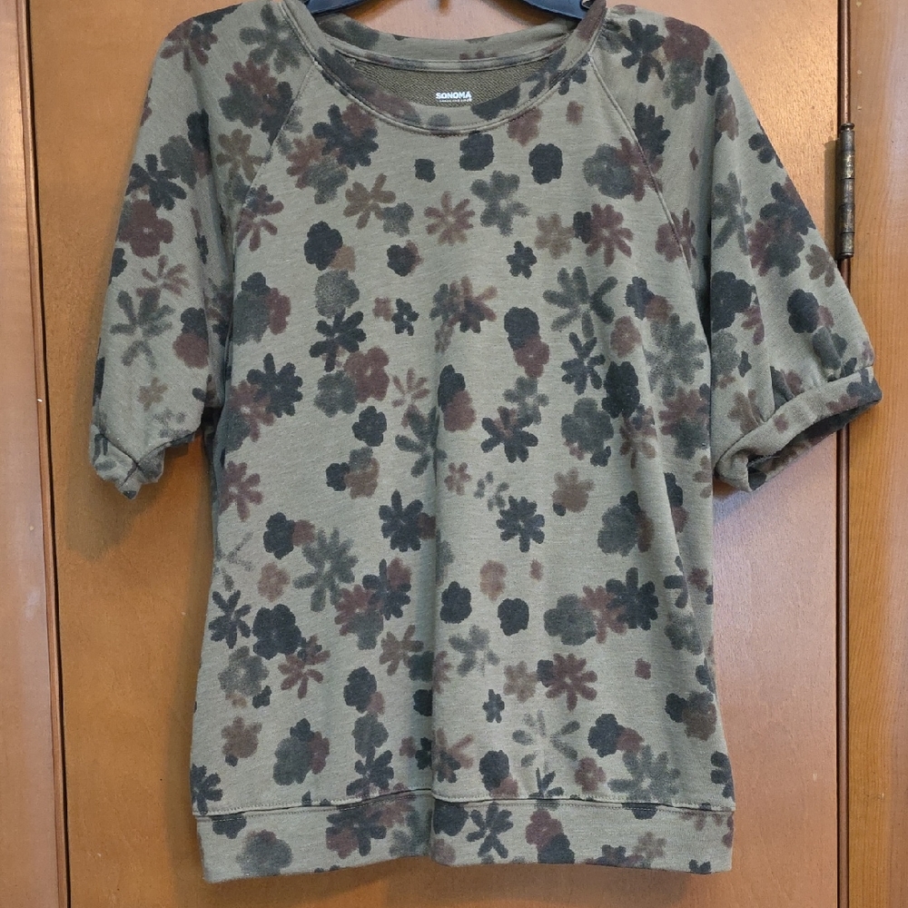 Sonoma Women's Top - Olive and Brown